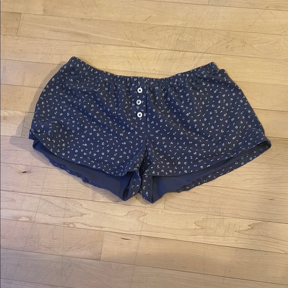 Women's Blue brandy floral Patterned Shorts